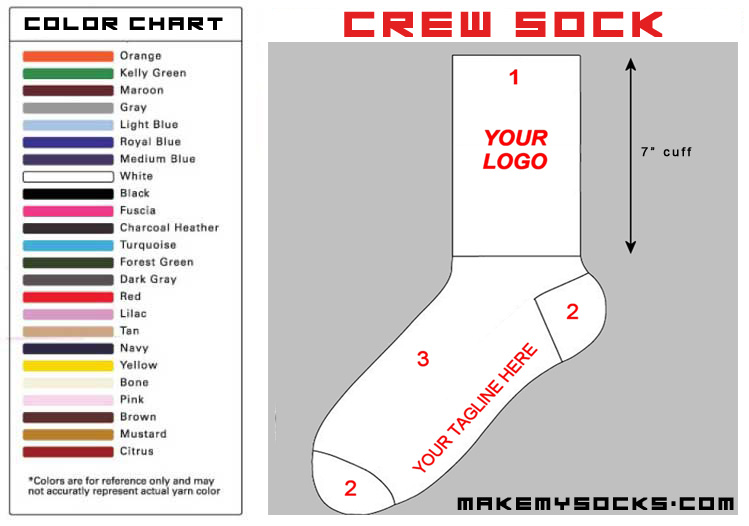 Custom Socks Mockup & Template | Make My Socks